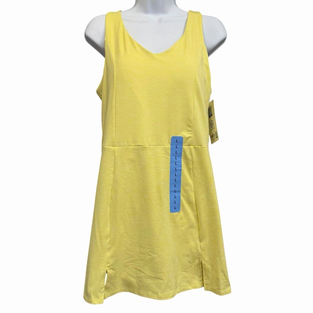 Members Mark Womens Yellow Active Dress Skort Shorts Skirt Size Large New